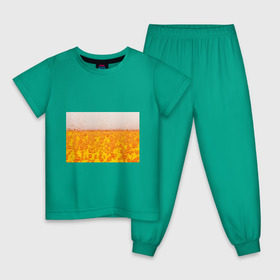 Детская пижама хлопок с принтом Пивная тема в Екатеринбурге, 100% хлопок |  брюки и футболка прямого кроя, без карманов, на брюках мягкая резинка на поясе и по низу штанин
 | Тематика изображения на принте: пена | прикол | пузырьки