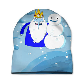 Шапка 3D с принтом Ice King New Year в Екатеринбурге, 100% полиэстер | универсальный размер, печать по всей поверхности изделия | 