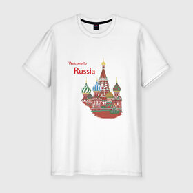 Мужская футболка премиум с принтом Добро пожаловать в Екатеринбурге, 92% хлопок, 8% лайкра | приталенный силуэт, круглый вырез ворота, длина до линии бедра, короткий рукав | единая россия | ер | медведев
