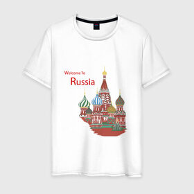Мужская футболка хлопок с принтом Добро пожаловать в Екатеринбурге, 100% хлопок | прямой крой, круглый вырез горловины, длина до линии бедер, слегка спущенное плечо. | единая россия | ер | медведев