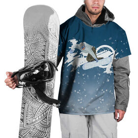 Накидка на куртку 3D с принтом Snowboard 1 в Екатеринбурге, 100% полиэстер |  | 
