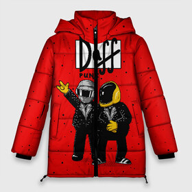 Женская зимняя куртка 3D с принтом Daff Punk в Екатеринбурге, верх — 100% полиэстер; подкладка — 100% полиэстер; утеплитель — 100% полиэстер | длина ниже бедра, силуэт Оверсайз. Есть воротник-стойка, отстегивающийся капюшон и ветрозащитная планка. 

Боковые карманы с листочкой на кнопках и внутренний карман на молнии | donut | homer | music | simpson | барт | гомер | музыка | пончик | симпсон