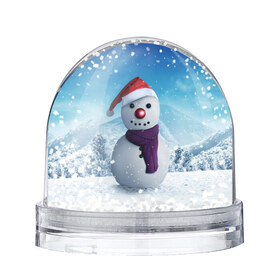 Снежный шар с принтом Снеговик в Екатеринбурге, Пластик | Изображение внутри шара печатается на глянцевой фотобумаге с двух сторон | happy new year | блеск | ёлка | зима | игрушки. праздник | конфетти | новый год | подарки | снег