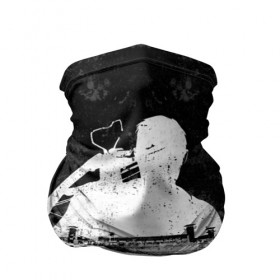 Бандана-труба 3D с принтом No Place is Safe в Екатеринбурге, 100% полиэстер, ткань с особыми свойствами — Activecool | плотность 150‒180 г/м2; хорошо тянется, но сохраняет форму | bone | carl | rick | skelet | skull | walking dead | zombie | граймс | зомби | карл | кости | рик | скелет | ходячие мертвецы | череп