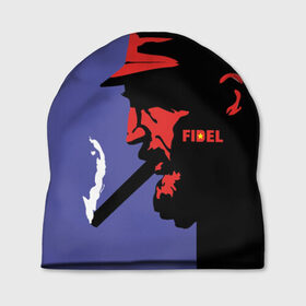 Шапка 3D с принтом Fidel в Екатеринбурге, 100% полиэстер | универсальный размер, печать по всей поверхности изделия | Тематика изображения на принте: castro | che | fidel | guevara | гевара | кастро | фидель | че