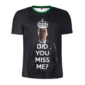 Мужская футболка 3D спортивная с принтом Keep Calm & Miss Me в Екатеринбурге, 100% полиэстер с улучшенными характеристиками | приталенный силуэт, круглая горловина, широкие плечи, сужается к линии бедра | holmes | sherlock | мориарти | профессор | холмс | шерлок