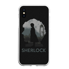 Чехол для iPhone XS Max матовый с принтом Sherlock World в Екатеринбурге, Силикон | Область печати: задняя сторона чехла, без боковых панелей | doctor | holmes | холмс | шерлок