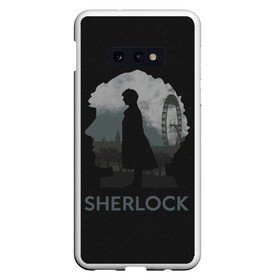 Чехол для Samsung S10E с принтом Sherlock World в Екатеринбурге, Силикон | Область печати: задняя сторона чехла, без боковых панелей | Тематика изображения на принте: doctor | holmes | холмс | шерлок