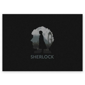 Поздравительная открытка с принтом Sherlock World в Екатеринбурге, 100% бумага | плотность бумаги 280 г/м2, матовая, на обратной стороне линовка и место для марки
 | Тематика изображения на принте: doctor | holmes | холмс | шерлок