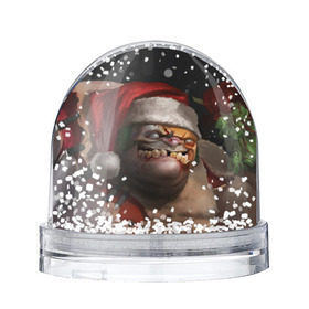 Снежный шар с принтом Пудж в Екатеринбурге, Пластик | Изображение внутри шара печатается на глянцевой фотобумаге с двух сторон | christmas | dota | dota 2 | new year | pudge | дота | новый год | пудж | рождество