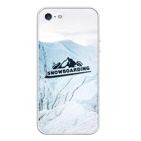 Чехол для iPhone 5/5S матовый с принтом Snowboarding в Екатеринбурге, Силикон | Область печати: задняя сторона чехла, без боковых панелей | 