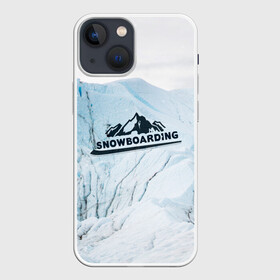 Чехол для iPhone 13 mini с принтом Snowboarding в Екатеринбурге,  |  | extreme | snowboarding | sport | winter | горы | движение | приключения | снег | сноуборд | спорт | экстрим