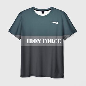 Мужская футболка 3D с принтом Iron force в Екатеринбурге, 100% полиэфир | прямой крой, круглый вырез горловины, длина до линии бедер | 