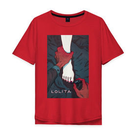 Мужская футболка хлопок Oversize с принтом Lolita в Екатеринбурге, 100% хлопок | свободный крой, круглый ворот, “спинка” длиннее передней части | lolita | классика | книга | лак | лолита | набоков | ногти