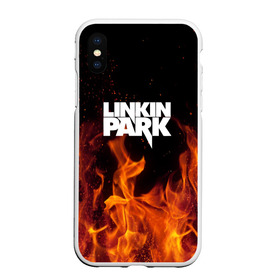 Чехол для iPhone XS Max матовый с принтом Linkin park в Екатеринбурге, Силикон | Область печати: задняя сторона чехла, без боковых панелей | rok | линкин | музыка | парк | рок