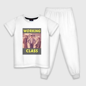 Детская пижама хлопок с принтом Афоня working class в Екатеринбурге, 100% хлопок |  брюки и футболка прямого кроя, без карманов, на брюках мягкая резинка на поясе и по низу штанин
 | афоня | кино | ссср