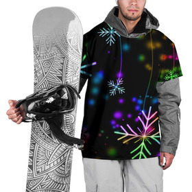 Накидка на куртку 3D с принтом Новогодняя ночь в Екатеринбурге, 100% полиэстер |  | Тематика изображения на принте: happy new year | конфетти | снежинки