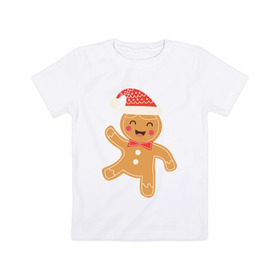 Детская футболка хлопок с принтом Мr Печенька в Екатеринбурге, 100% хлопок | круглый вырез горловины, полуприлегающий силуэт, длина до линии бедер | 