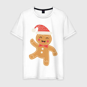 Мужская футболка хлопок с принтом Мr Печенька в Екатеринбурге, 100% хлопок | прямой крой, круглый вырез горловины, длина до линии бедер, слегка спущенное плечо. | 