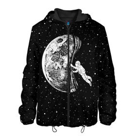 Мужская куртка 3D с принтом Начало ночи в Екатеринбурге, ткань верха — 100% полиэстер, подклад — флис | прямой крой, подол и капюшон оформлены резинкой с фиксаторами, два кармана без застежек по бокам, один большой потайной карман на груди. Карман на груди застегивается на липучку | astronaut | cosmonaut | cosmos | galaxy | hipster | moon | night | planet | space | star | universe | астронавт | вселенная | галактика | звезды | космонавт | космос | луна | ночь | планета | хипстер