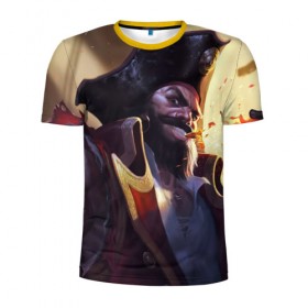 Мужская футболка 3D спортивная с принтом Pirate в Екатеринбурге, 100% полиэстер с улучшенными характеристиками | приталенный силуэт, круглая горловина, широкие плечи, сужается к линии бедра | 