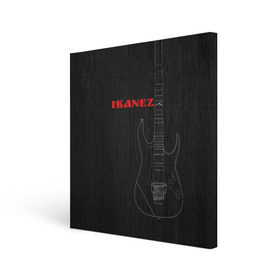 Холст квадратный с принтом Ibanez в Екатеринбурге, 100% ПВХ |  | ibanez | айбанез | гитара | ибанез | электрогитара | электруха