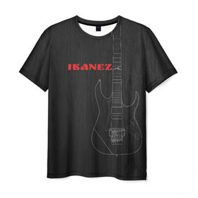 Мужская футболка 3D с принтом Ibanez в Екатеринбурге, 100% полиэфир | прямой крой, круглый вырез горловины, длина до линии бедер | ibanez | айбанез | гитара | ибанез | электрогитара | электруха