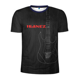 Мужская футболка 3D спортивная с принтом Ibanez в Екатеринбурге, 100% полиэстер с улучшенными характеристиками | приталенный силуэт, круглая горловина, широкие плечи, сужается к линии бедра | ibanez | айбанез | гитара | ибанез | электрогитара | электруха