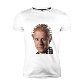 Мужская футболка премиум с принтом EQ - Armin van Buuren в Екатеринбурге, 92% хлопок, 8% лайкра | приталенный силуэт, круглый вырез ворота, длина до линии бедра, короткий рукав | Тематика изображения на принте: 