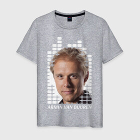 Мужская футболка хлопок с принтом EQ - Armin van Buuren в Екатеринбурге, 100% хлопок | прямой крой, круглый вырез горловины, длина до линии бедер, слегка спущенное плечо. | Тематика изображения на принте: 