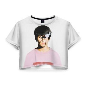 Женская футболка 3D укороченная с принтом Jungkook в Екатеринбурге, 100% полиэстер | круглая горловина, длина футболки до линии талии, рукава с отворотами | bangtan | bangtan boys | bts | bulletproof boy scouts | k pop | kpop | ви | вишня | джей хоуп | джин | к поп | корейская попса | кпоп | рэп монстр | чимин | чонг | шуга