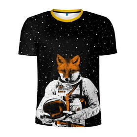 Мужская футболка 3D спортивная с принтом Лис космонавт в Екатеринбурге, 100% полиэстер с улучшенными характеристиками | приталенный силуэт, круглая горловина, широкие плечи, сужается к линии бедра | Тематика изображения на принте: animal | astronaut | beast | cosmonaut | cosmos | fox | galaxy | hipster | moon | night | planet | space | star | universe | вселенная | галактика | животное | звезды | зверь | космос | лис | луна | пла