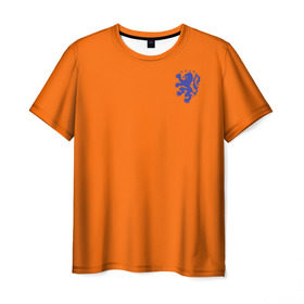 Мужская футболка 3D с принтом Сборная Голландии в Екатеринбурге, 100% полиэфир | прямой крой, круглый вырез горловины, длина до линии бедер | Тематика изображения на принте: holland | голландия | нидерланды