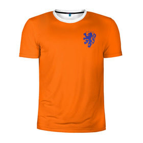 Мужская футболка 3D спортивная с принтом Сборная Голландии в Екатеринбурге, 100% полиэстер с улучшенными характеристиками | приталенный силуэт, круглая горловина, широкие плечи, сужается к линии бедра | holland | голландия | нидерланды