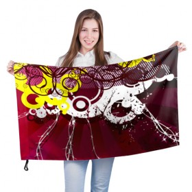 Флаг 3D с принтом Хаос в Екатеринбурге, 100% полиэстер | плотность ткани — 95 г/м2, размер — 67 х 109 см. Принт наносится с одной стороны | абстракция | хаос | эксклюзив