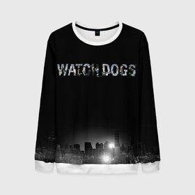 Мужской свитшот 3D с принтом Watch Dogs 2 в Екатеринбурге, 100% полиэстер с мягким внутренним слоем | круглый вырез горловины, мягкая резинка на манжетах и поясе, свободная посадка по фигуре | dogs | ubisoft | watch | watchdogs | псы | сторожевые | хакер