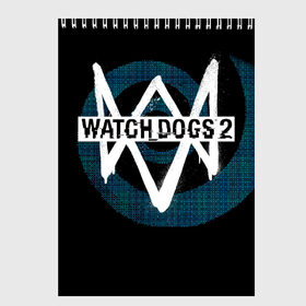 Скетчбук с принтом Watch Dogs 2 в Екатеринбурге, 100% бумага
 | 48 листов, плотность листов — 100 г/м2, плотность картонной обложки — 250 г/м2. Листы скреплены сверху удобной пружинной спиралью | dogs | ubisoft | watch | watchdogs | псы | сторожевые | хакер