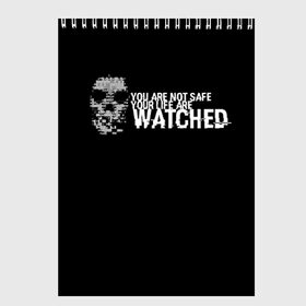 Скетчбук с принтом Watch Dogs 2 в Екатеринбурге, 100% бумага
 | 48 листов, плотность листов — 100 г/м2, плотность картонной обложки — 250 г/м2. Листы скреплены сверху удобной пружинной спиралью | dogs | ubisoft | watch | watchdogs | псы | сторожевые | хакер