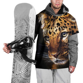 Накидка на куртку 3D с принтом Леопард в Екатеринбурге, 100% полиэстер |  | Тематика изображения на принте: animal | leopard | look | predator | spotted | wild | взгляд | дикий | животное | леопард | пятнистый | хищник