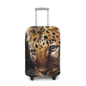 Чехол для чемодана 3D с принтом Леопард в Екатеринбурге, 86% полиэфир, 14% спандекс | двустороннее нанесение принта, прорези для ручек и колес | animal | leopard | look | predator | spotted | wild | взгляд | дикий | животное | леопард | пятнистый | хищник
