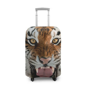 Чехол для чемодана 3D с принтом Тигр в Екатеринбурге, 86% полиэфир, 14% спандекс | двустороннее нанесение принта, прорези для ручек и колес | animal | predator | striped | tiger | view | wild | взгляд | дикий | животное | полосатый | тигр | хищник