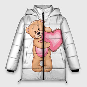 Женская зимняя куртка 3D с принтом Teddy Bear в Екатеринбурге, верх — 100% полиэстер; подкладка — 100% полиэстер; утеплитель — 100% полиэстер | длина ниже бедра, силуэт Оверсайз. Есть воротник-стойка, отстегивающийся капюшон и ветрозащитная планка. 

Боковые карманы с листочкой на кнопках и внутренний карман на молнии | teddy bear девушкам медведь тедди