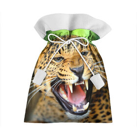 Подарочный 3D мешок с принтом Леопард в Екатеринбурге, 100% полиэстер | Размер: 29*39 см | animal | leopard | look | predator | spotted | wild | взгляд | дикий | животное | леопард | пятнистый | хищник