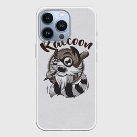 Чехол для iPhone 13 Pro с принтом Злой енот в Екатеринбурге,  |  | evil | raccoon | бита | енот