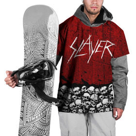 Накидка на куртку 3D с принтом Slayer Red в Екатеринбурге, 100% полиэстер |  | metal | rock | метал | рок | слэйер | трэш | череп