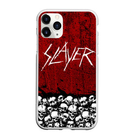 Чехол для iPhone 11 Pro матовый с принтом Slayer Red в Екатеринбурге, Силикон |  | Тематика изображения на принте: metal | rock | метал | рок | слэйер | трэш | череп