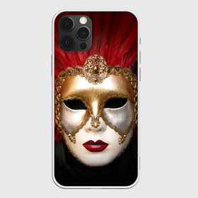 Чехол для iPhone 12 Pro Max с принтом Венецианская маска в Екатеринбурге, Силикон |  | Тематика изображения на принте: венеция | италия | карнавал | красный | лицо | перья