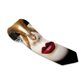 Галстук 3D с принтом Венецианская маска в Екатеринбурге, 100% полиэстер | Длина 148 см; Плотность 150-180 г/м2 | венеция | италия | карнавал | красный | лицо | перья