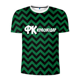 Мужская футболка 3D спортивная с принтом Краснодар в Екатеринбурге, 100% полиэстер с улучшенными характеристиками | приталенный силуэт, круглая горловина, широкие плечи, сужается к линии бедра | россия | смолов | футбол