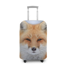 Чехол для чемодана 3D с принтом Лиса в Екатеринбурге, 86% полиэфир, 14% спандекс | двустороннее нанесение принта, прорези для ручек и колес | animal | fox | look | predator | red | sly | wild | взгляд | дикая | животное | лиса | рыжая | хитрая | хищник